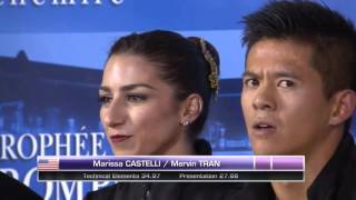 Trophee Eric Bompard 2015 Pairs SP Group 1 [upl. by Lula394]