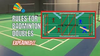 🏆Rules for Badminton Doubles  By BadmintonPlanetcom [upl. by Im]