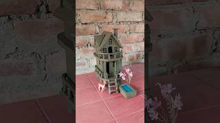 Beautiful miniature clay house 🏠  clayhouse mudhouse craft [upl. by Niarb212]