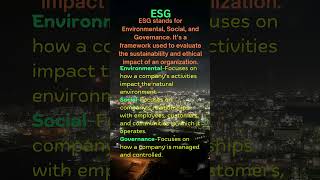 What Is ESG in sustainability ESG stand for EsG Meaning of ESG Defenition Of ESGsustainability [upl. by Bret]