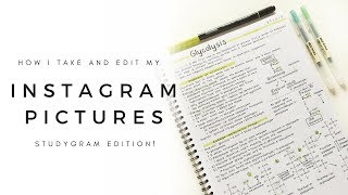 How I take and edit my instagram pictures  studygramstudyblr edition  studytee [upl. by Elay]