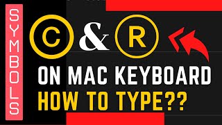 Where is the Copyright and Registered Symbol on a Mac Keyboard  How to Type [upl. by Toland]