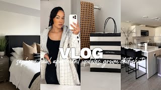 VLOG Sephora Haul Apartment Updates GRWM Chit Chat  Marie Jay [upl. by Hesler]