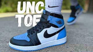 Missed Opportunity Jordan 1 UNC Toe Review amp On Foot [upl. by Aihtebat523]