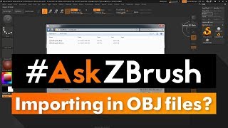 AskZBrush “What are the steps to import in two OBJ files and create a single tool” [upl. by Lsiel453]