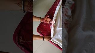 Bedsheet mein elastic lagane ka tarikaperfect fitted bedsheet viralshorts viralvideo homedecor [upl. by Neyrb]