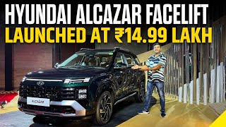 Hyundai Alcazar Facelift Walkaround  Price starts at ₹1499 Lakh  Features Changes Times Drive [upl. by Suoinuj]