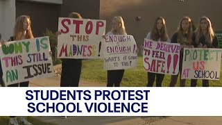 Wauwatosa West High School students stage protest  FOX6 News Milwaukee [upl. by Aelahc]