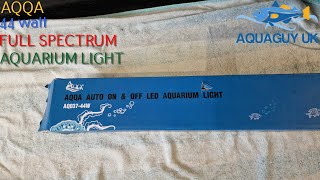 Full spectrum Aquarium Light Auto On Off LED Fish Tank Light with DimmerTimer by AQQA [upl. by Ackler]