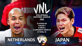 Netherlands vs Japan  Mens VNL 2024 [upl. by Rebmat789]