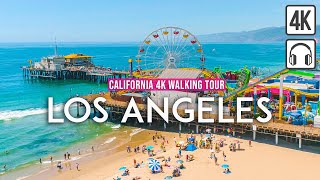 LOS ANGELES California 4K Walking Tour  Captions amp Immersive Sound 4K Ultra HD60fps [upl. by Garaway670]