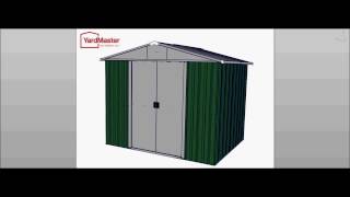 Video Assembly Yardmaster Emerald Deluxe 10x10 GEYZ Metal Shed [upl. by Gristede58]