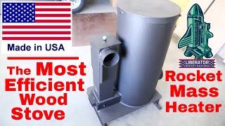 Liberator Rocket Stove  Hyper Efficient USA Made Wood Burning Stove  Mass Heater [upl. by Anitnuahs]