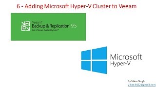 Veeam Advance Training  6  Adding Microsoft Hyper V Cluster to Veeam [upl. by Bobinette]