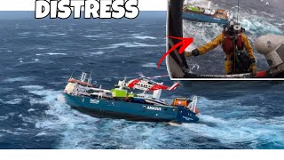 MV EEMSLIFT HENDRIKA IN DISTRESSRESCUE OPERATION ACTUAL FOOTAGE CREW JUMP OVERBOARD [upl. by Avahc]