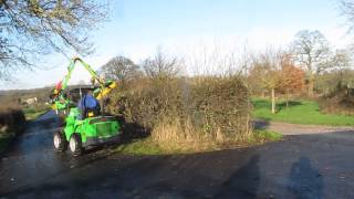 Avant Loader with Marolin Hedge Trimmer [upl. by Annaihs]