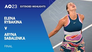 Elena Rybakina v Aryna Sabalenka Extended Highlights  Australian Open 2023 Final [upl. by Anoif]