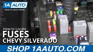 How to Locate Fuses 1419 Chevy Silverado [upl. by Nagear]