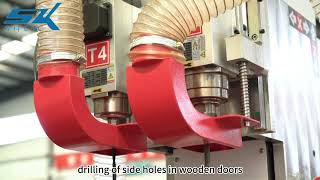 wood side hole drilling machine cnc [upl. by Anwahsed305]