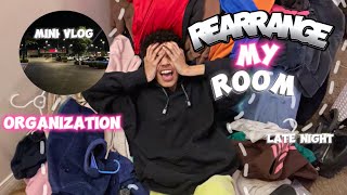 Rearrange my room with me   mini vlog  DaineMcCrae [upl. by Nnazil325]