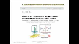 BoseEinstein Condensation and Superfluidity of Magnons in Yttrium Iron Garnet [upl. by Nrevel]