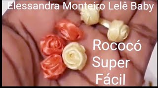 florzinharococó como fazer flor rococo de fita de cetim Fácil do Mundo🌹 👏 Desafio200k [upl. by Nico]