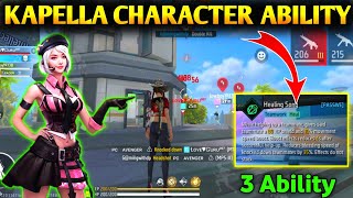 KAPELLA CHARACTER ABILITY  FREE FIRE KAPELLA CHARACTER ABILITY  KAPELLA ABILITY FREE FIRE [upl. by Krauss]