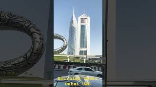 Emirates Tower View Dubai UAE \\ Emirates Office Tower and Jumeirah Emirates Towers Hotel [upl. by Llenrev]