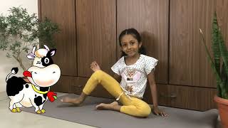 Yoga for Kids – Animal Poses  Gomukhasana Marjariasana Adho Mukha Svanasana [upl. by Imer368]