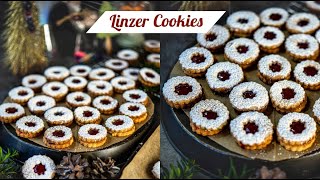 Linzer Cookies Recipe  Raspberry Linzer Cookies  Christmas Cookies [upl. by Domonic]