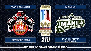 Junior MPBL DLeague Inaugural Season  Mandaluyong Microsmith Gel vs Manila Health Forum [upl. by Atnauqal]