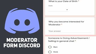 How to make Moderator Application Form  Discord  by Google Forms  Techie Gaurav [upl. by Wimsatt]