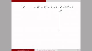 Comment poser une division euclidienne de deux polynômes [upl. by Eldnik]