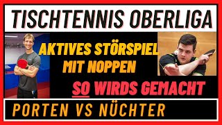 Tischtennis 🏓 Oberliga  aktives Störspiel mit Noppen 😖 [upl. by Slavin]