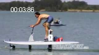 Waterbike Hydrofoil 100m Sprint in 1411s [upl. by Yotal]