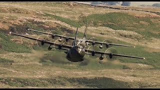 MACH LOOP RAF C130J HERCULES RETIREMENT FLYPAST 4K [upl. by Samuele]