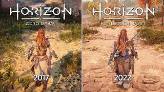 Horizon Forbidden West vs Horizon Zero Dawn  Physics and Details Comparison [upl. by Siron]