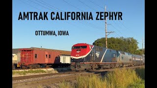 Amtrak California Zephyr at Ottumwa IA [upl. by Nelyk]