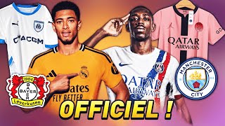 LES NOUVEAUX MAILLOTS DES GRANDS CLUBS 202425  PSG OM BAYER LEVERKUSEN MAN CITY REAL MADRID [upl. by Surat977]