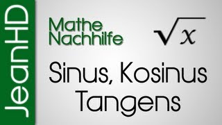 Mathe Nachhilfe  Sinus Kosinus Tangens [upl. by Sadonia]