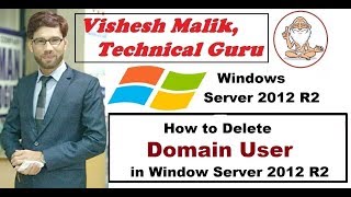 How to Delete Domain User in Window Server 2012 R2 [upl. by Ahsirpac]