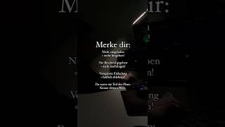 Merke dir dies… personalgrowth sprüche zitate mindset [upl. by Achilles]