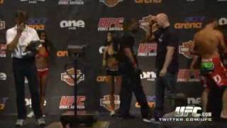 Micheal Bisping vs Wanderlei Silva Weigh In UFC 110wmv [upl. by Rennold]