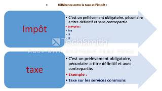 la différence entre la taxe et limpôt [upl. by Platon520]