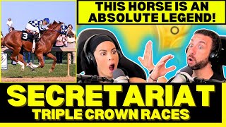 WILL THESE RECORDS EVER BE BROKEN First Time Reacting to Secretariat  Triple Crown Races [upl. by Cinamod]