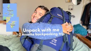 Unpack with me after 2 months backpacking the Philippines amp Taiwan [upl. by Viv]