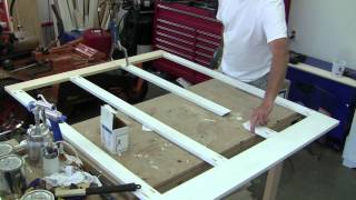 Build Simple Bathroom Wainscot Pt 1 [upl. by Sucramed693]