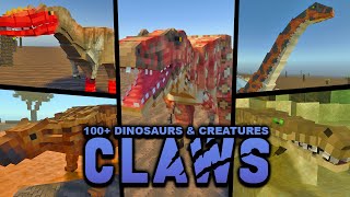 OVER 100 DINOSAURS amp CREATURES IN Minecraft CLAWS DLC [upl. by Adirf242]