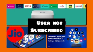 How to Resolve user not subscribed in JioAir fibre  Jio Air fiber subscription channel not working [upl. by Airol]