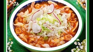 RIQUÍSIMO POZOLE ROJO CON CARNE DE PUERCOestilo veracruzano [upl. by Kendy]